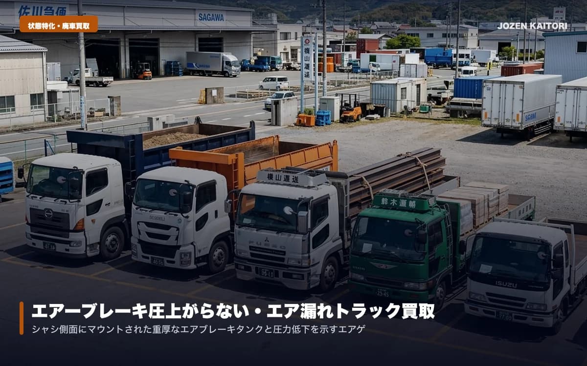PTO故障・ダンプアップ不能車の無料引き取り｜動力取出不良の価値 / PTOユニット単体リビルトや平ボディベース車として再利用する査定術