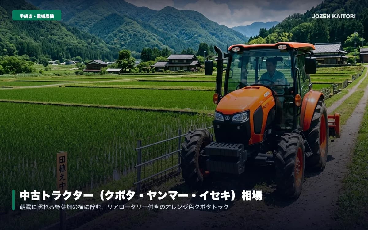 中古トラクター（クボタ・ヤンマー・イセキ）相場｜20年前の古い機械 / L1・GL・KL・AF型番のシンプルな構造が途上国で大人気の秘密