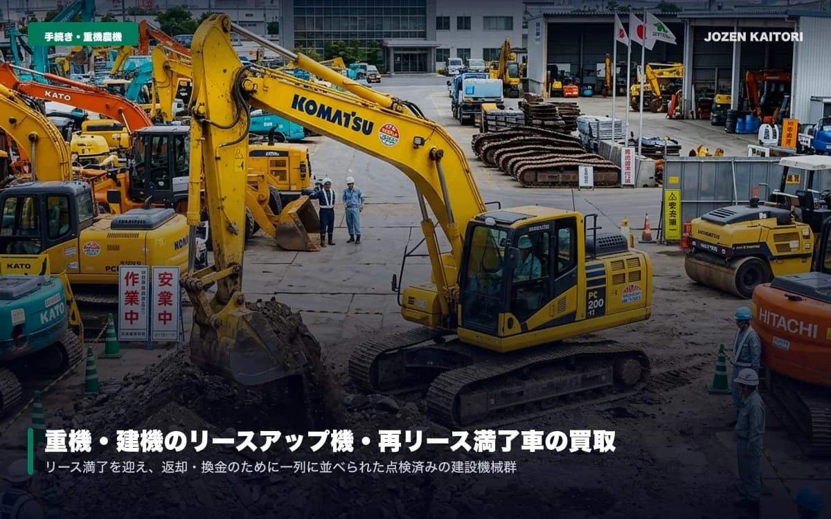 高年式建設機械・重機のリースアップ一括買取｜残価精算マニュアル / リース満了機材の一括高額買取と返還陸送コストの削減方法を徹底解説