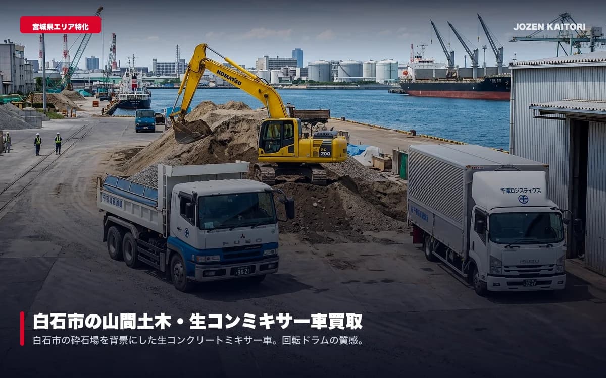 気仙沼市の低温冷凍車・クレーン付トラック買取｜水産物流査定 / 三陸遠洋漁業拠点のマイナス30℃冷凍車・造船鉄工機材を出張買取