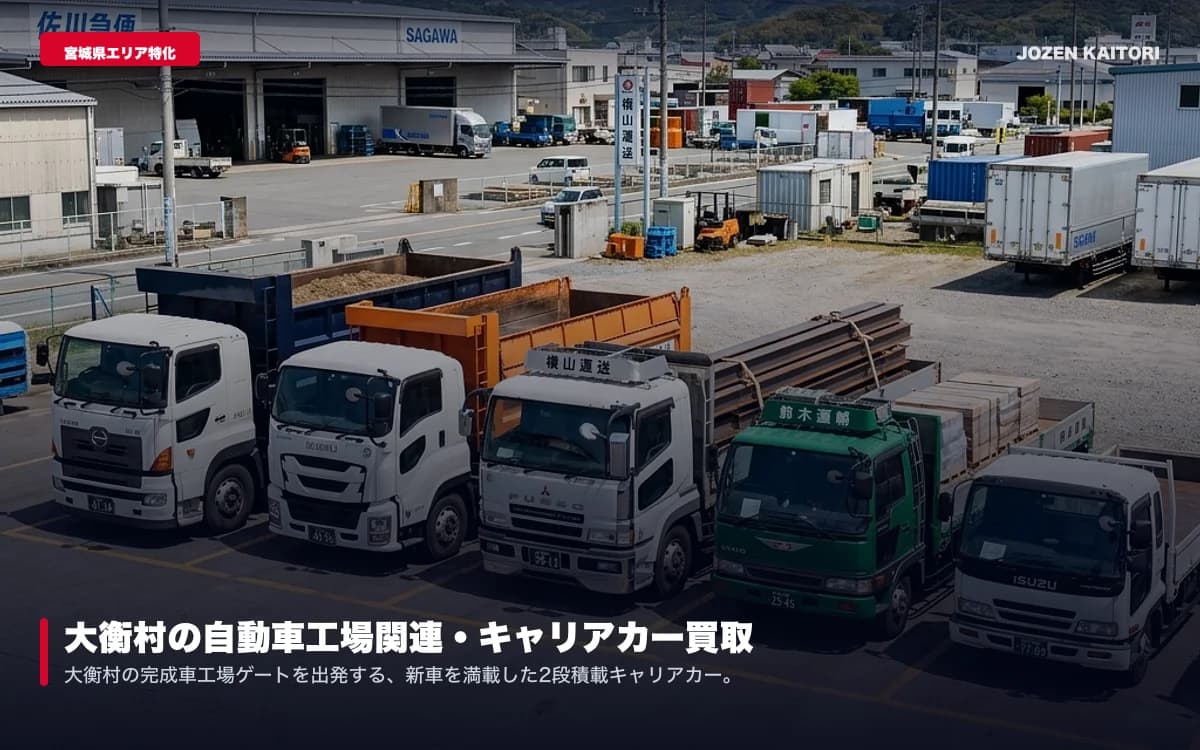 美里町のトラクター・ウイング車買取相場｜鉄道要衝と農業法人 / 小牛田交通結節点の地元運送会社・農事法人の機材売却を徹底支援