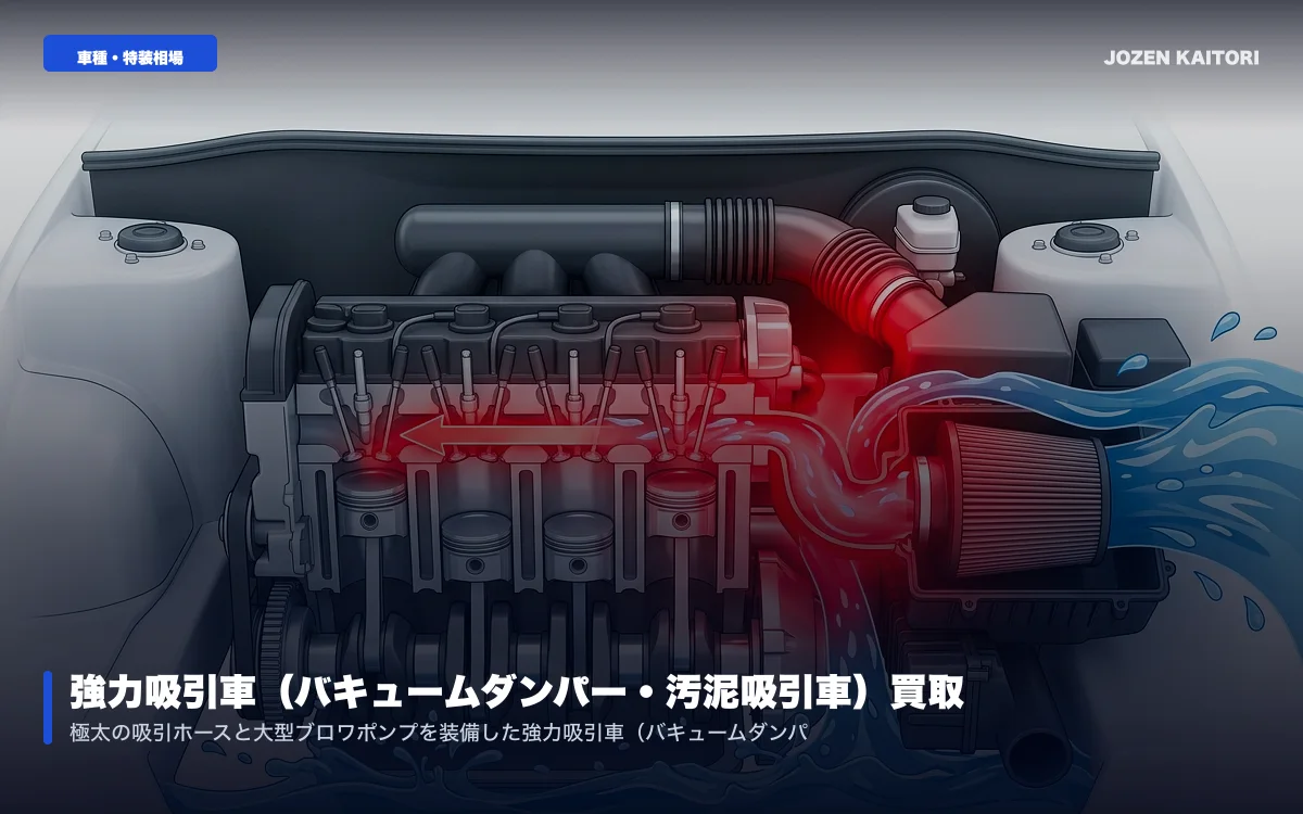 バキュームダンパー・強力吸引車の買取相場｜特殊清掃車両の価値 / 兼松エンジニアリング製モービルパッカー・ブロワー真空度評価の秘密