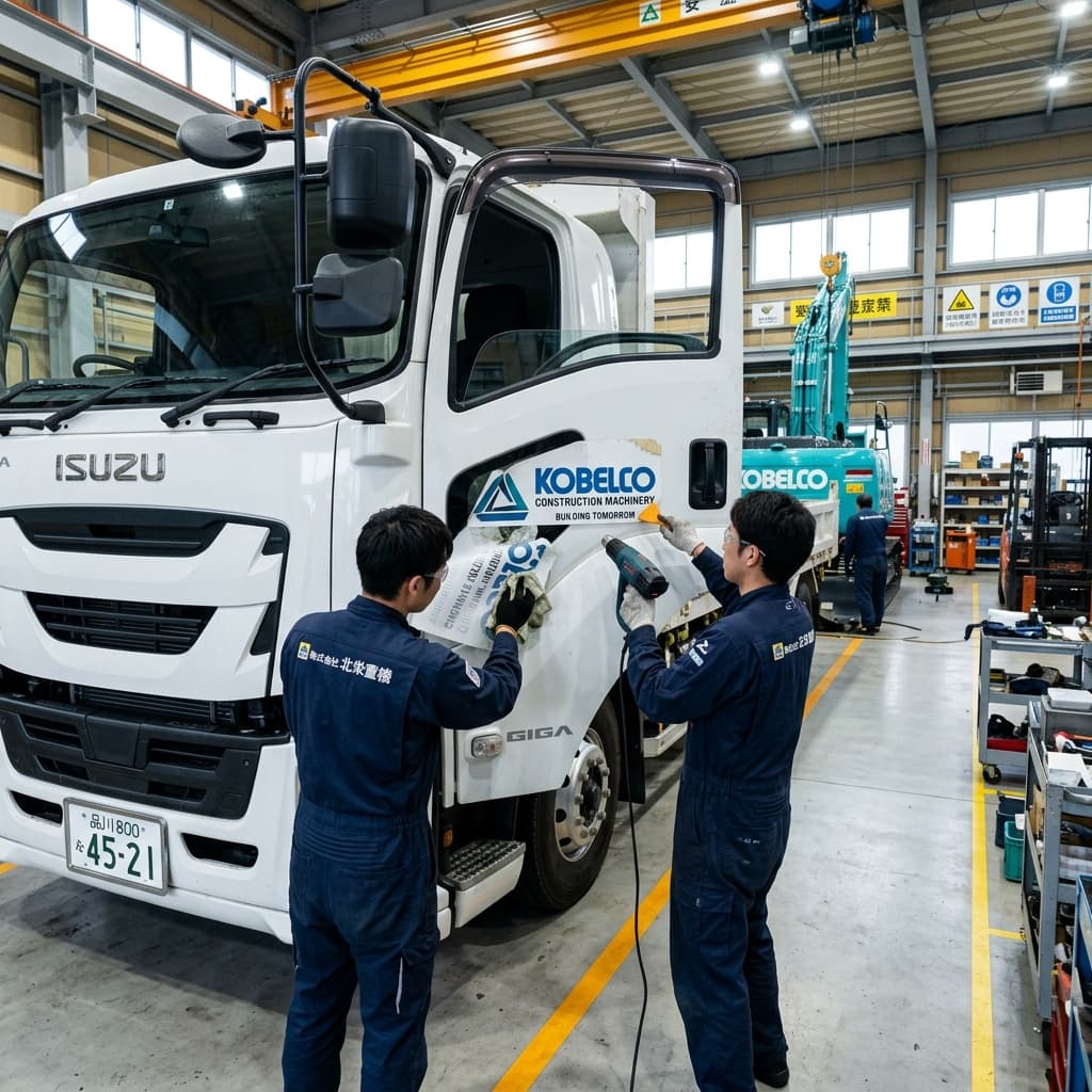 トラックの社名看板・ステッカーを完全消去する方法｜売却時の企業情報漏洩リスクと無料消去宣言